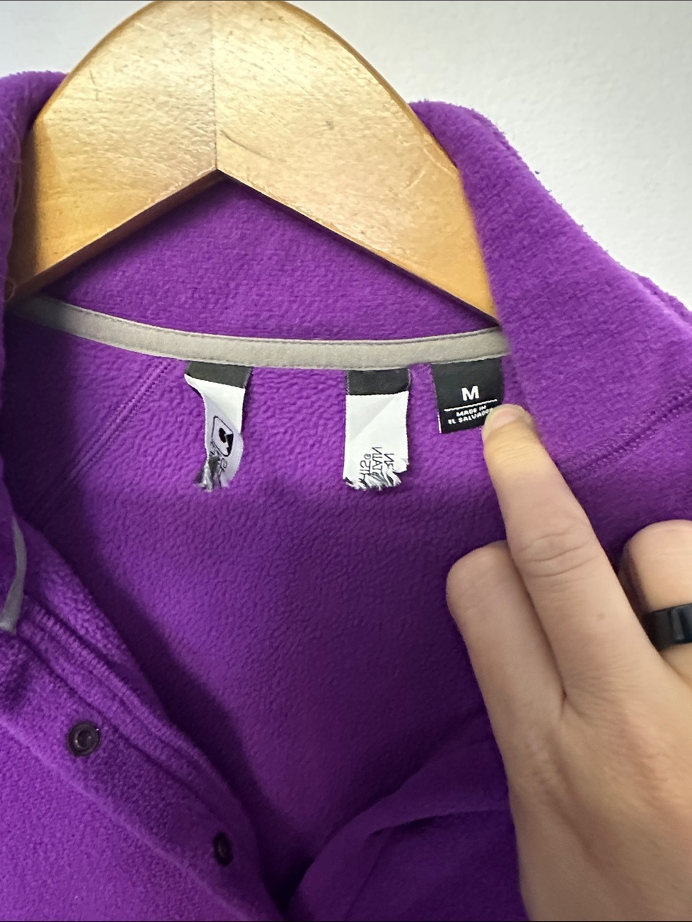Eastern Mountain Sports Purple Fleece button up Pullover Sweater medium - Picture 2 of 4